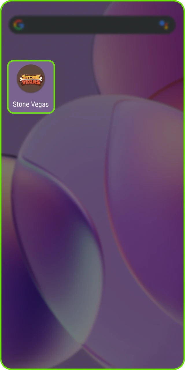 Attendez que l'application de casino en ligne StoneVegas s'installe et commencez à jouer.