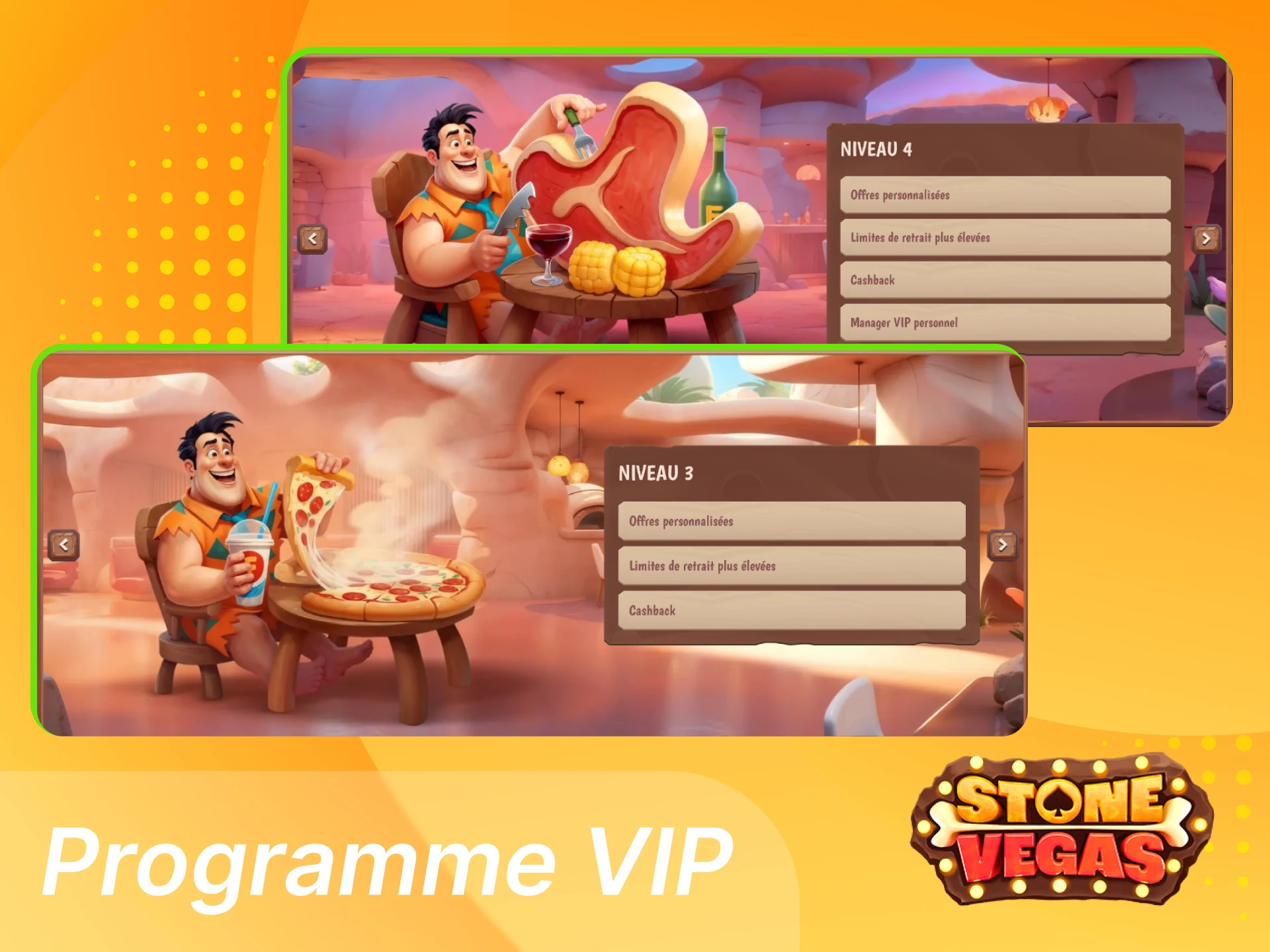 Rejoignez le club VIP du casino en ligne Stonevegas.
