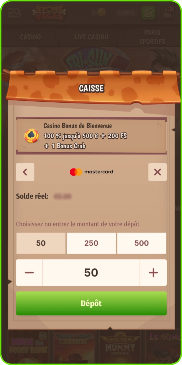 Le casino en ligne Stonevegas exige un dépôt de plus de 20 euros.