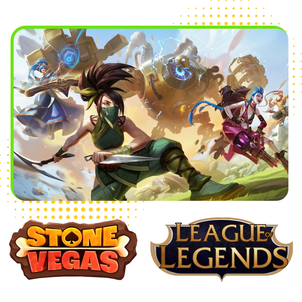 Visitez le site web du casino en ligne Stonevegas et pariez sur League of Legends.