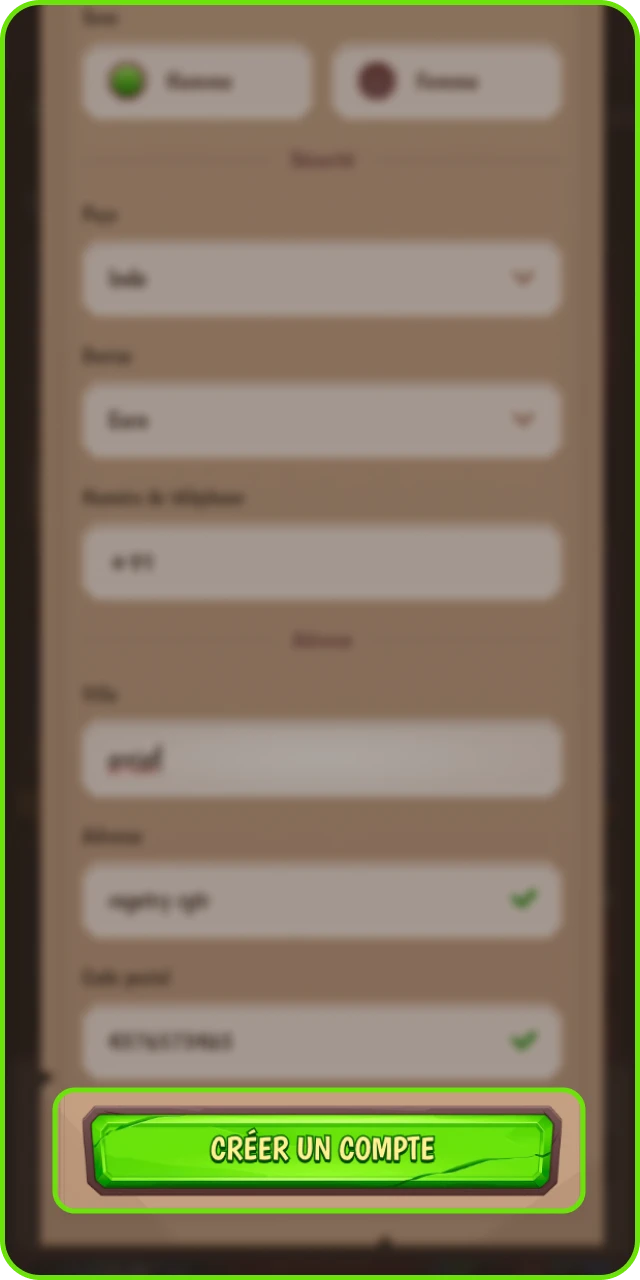 Création de compte et confirmation d’email pour sécuriser l’accès Stonevegas.
