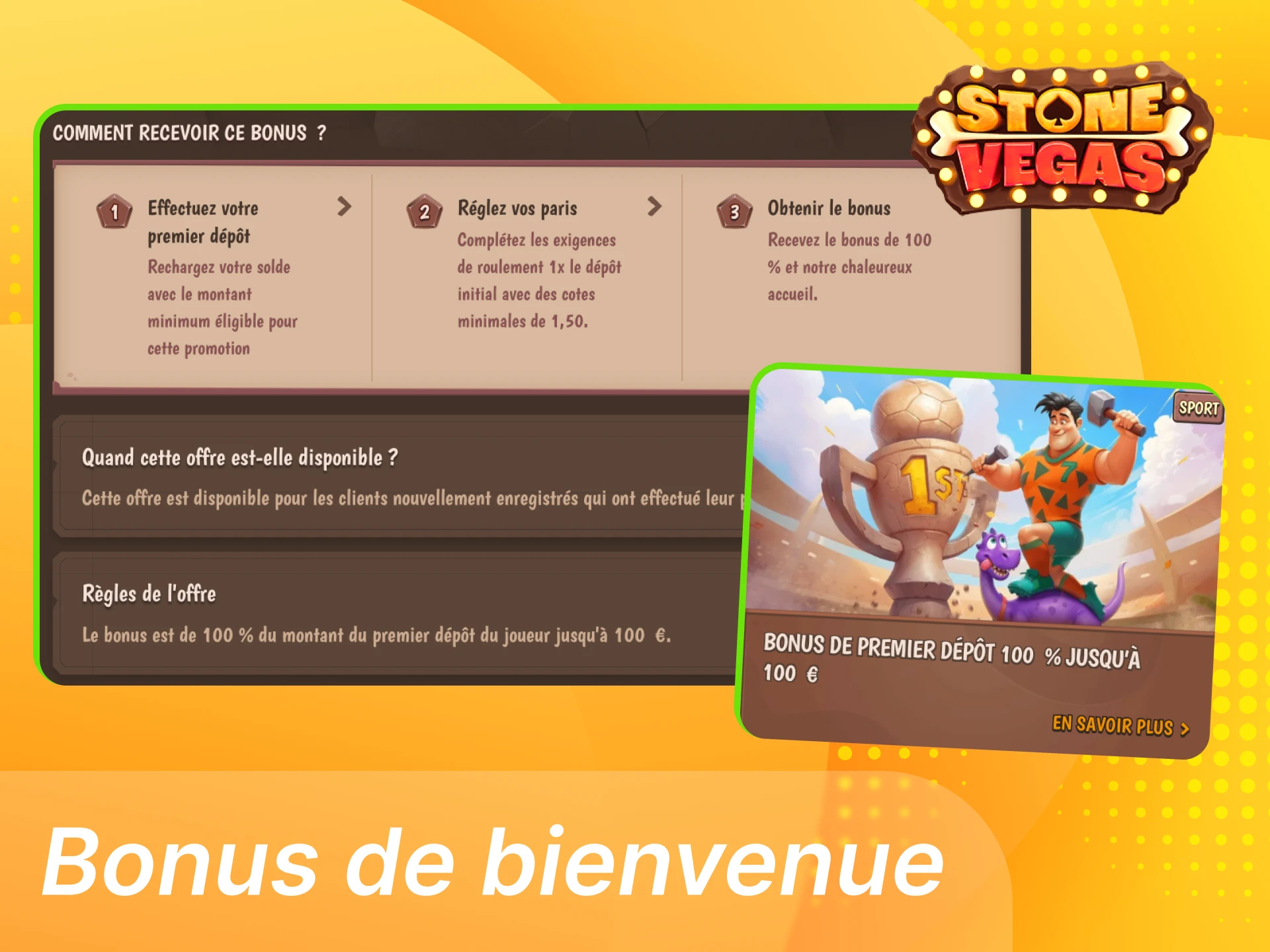 Des bonus directs pour le basketball StoneVegas sont disponibles lors de l'inscription et de l'utilisation.
