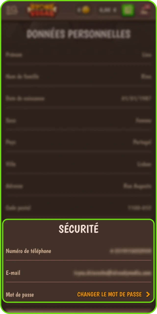 Vérifier votre profil sur le casino en ligne Stonevegas en confirmant votre adresse e-mail et vos informations de sécurité.