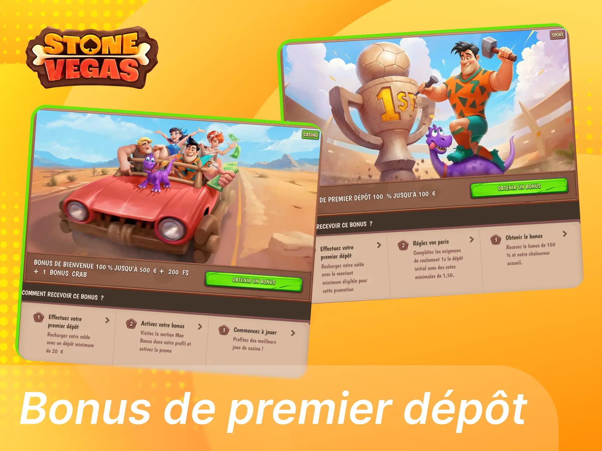 Le casino en ligne Stonevegas offre des bonus de bienvenue aux joueurs.