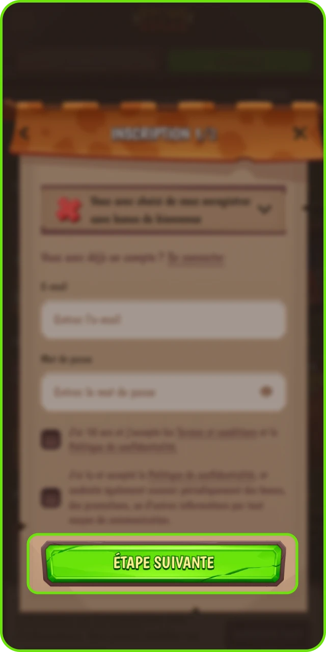 Créez un compte sur le casino en ligne Stone Vegas pour pouvoir placer des paris.