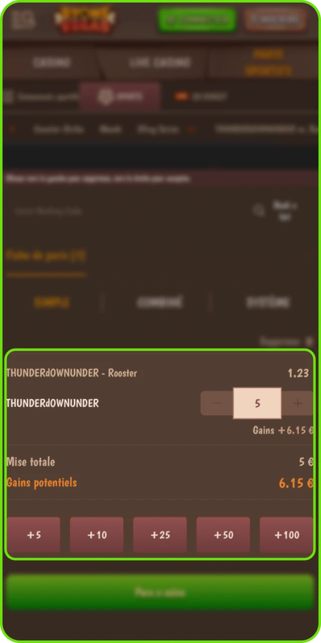 Le casino en ligne Stonevegas propose une variété d'options de paris pour ses jeux.