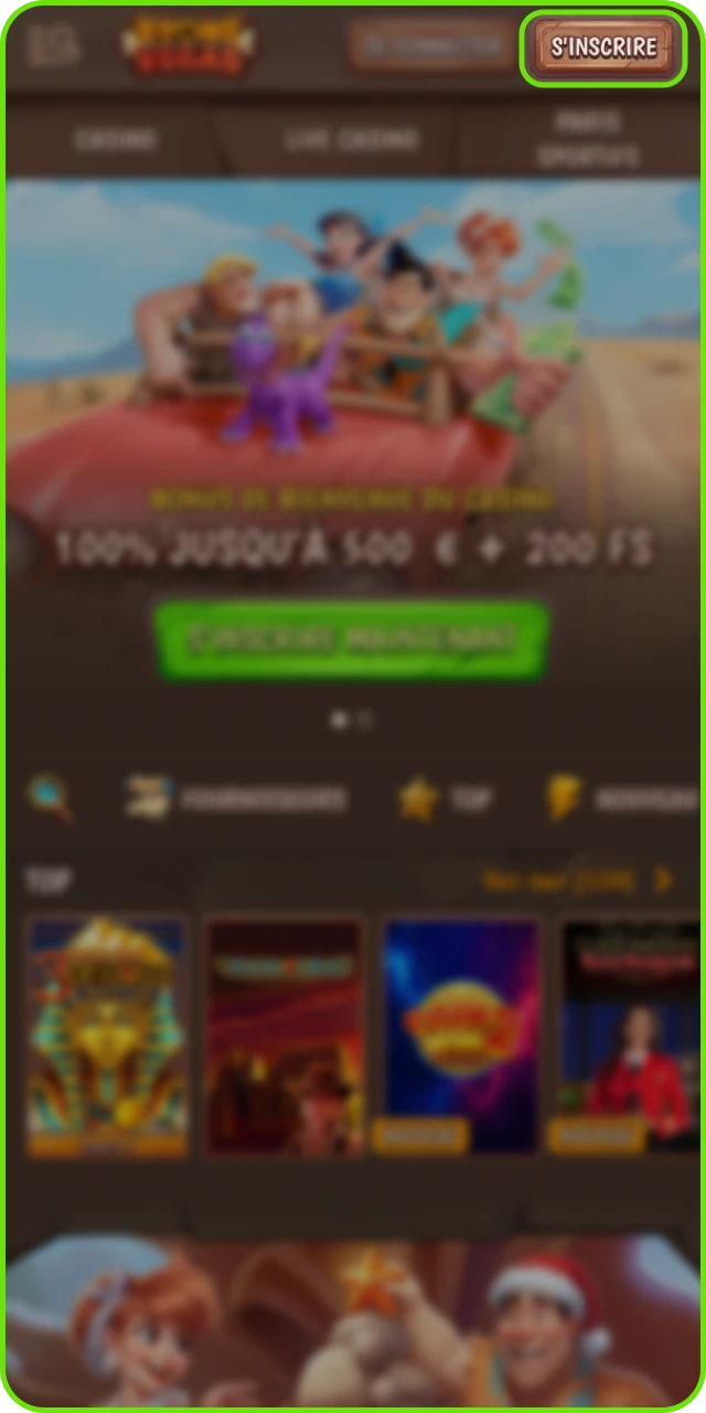 Création du compte Stonevegas, saisie des informations et confirmation de la majorité.