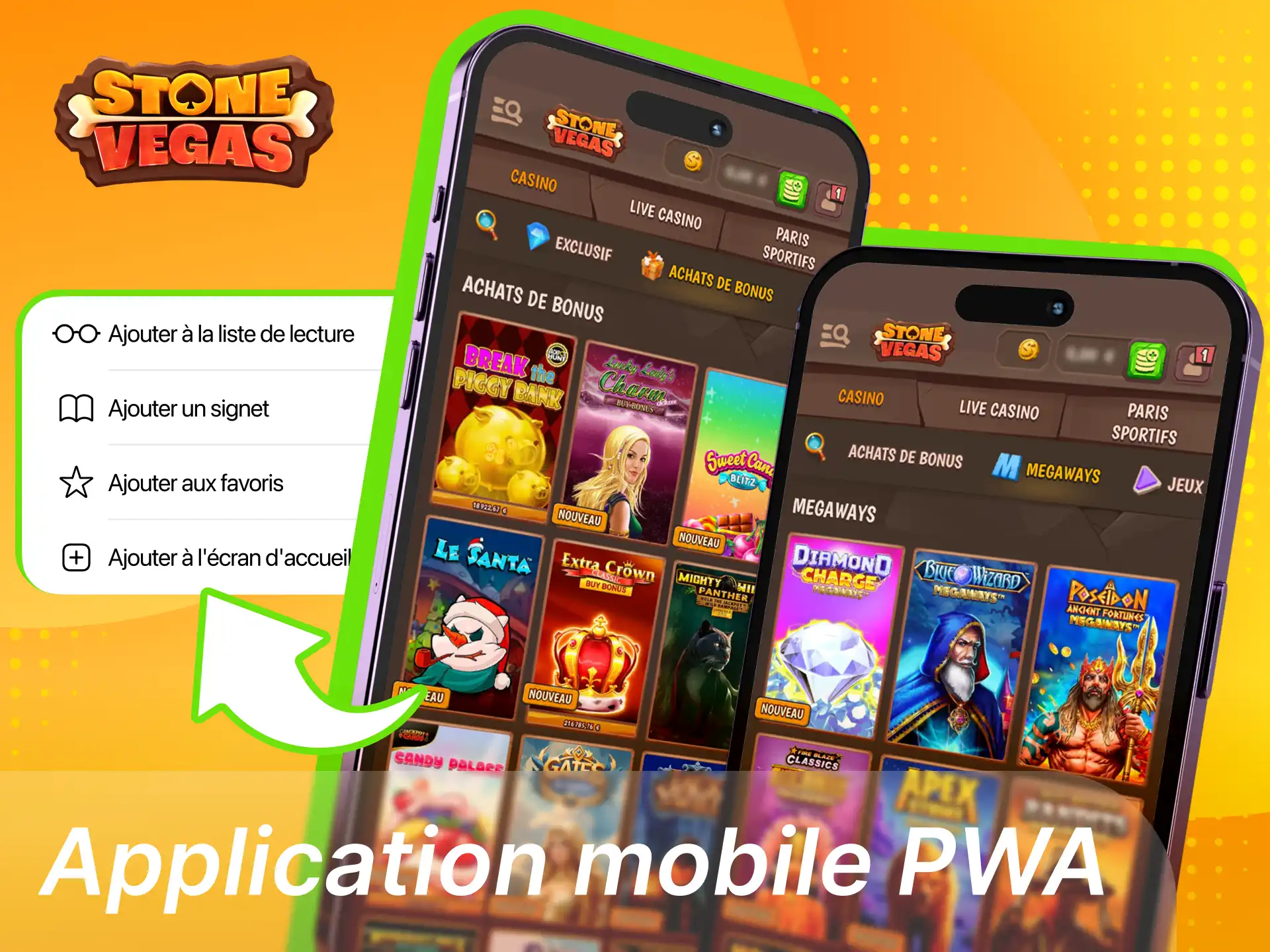 Jouez dès maintenant aux machines à sous sur l'application de casino en ligne Stonevegas.