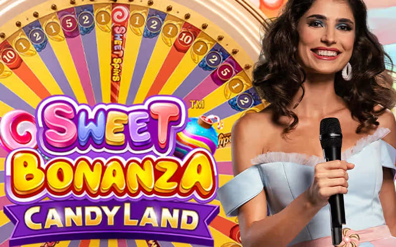 Jeu de roue Sweet Bonanza CandyLand au casino en ligne Stonevegas avec des bonus sur le thème des bonbons.